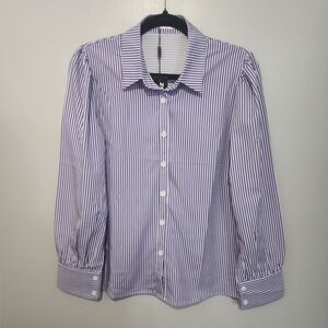 Zeagoo Women's Purple Striped Blouse